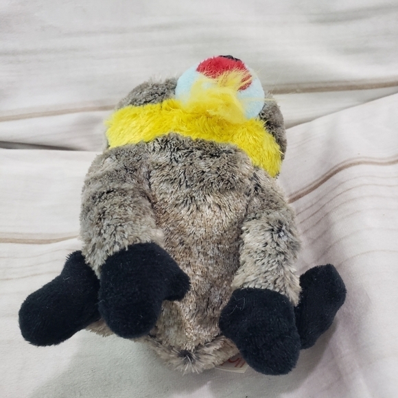 TY Beanie Boos Wasabi Baboon 6 Inch Plush Stuffed Animal 2019 Pink Eyes TySilk - Picture 2 of 6